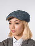 Кепка STETSON арт. 6833101 8-PANEL CAP LINEN (синий)